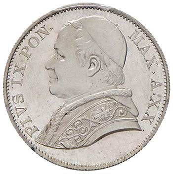 Pio IX (1846-1870) 2 Lire 1866 A. ... 