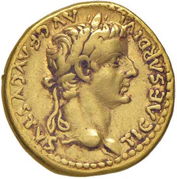 Tiberio (14-37) Aureo (Lugdunum) ... 