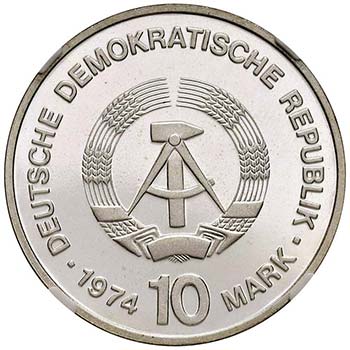 DDR 10 Marchi 1974 Republic ... 