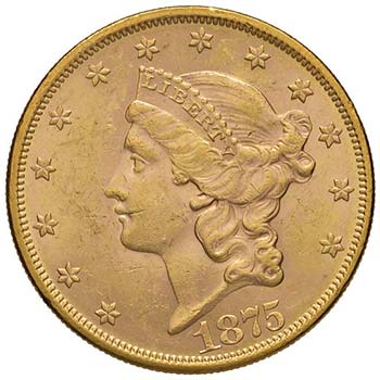 USA 20 Dollari 1875 – Fr. 174 AU ... 