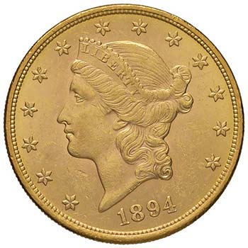 USA 20 Dollari 1894 – Fr. 174 AU ... 