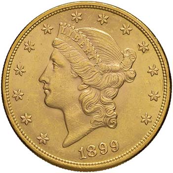 USA 20 Dollari 1899 – Fr. 174 AU ... 