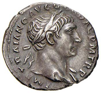 Traiano (96-117) Denario - Testa ... 