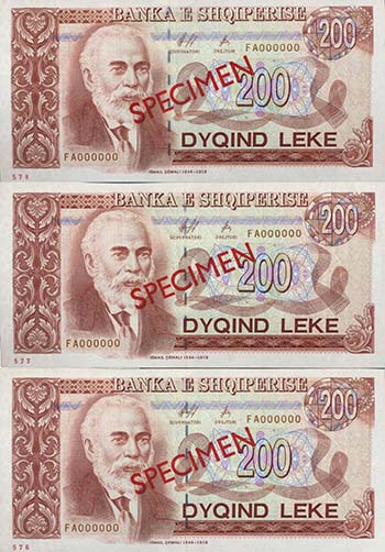 ALBANIA Banconote - 200 leke ... 