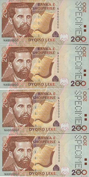 ALBANIA Banconote - 200 leke ... 