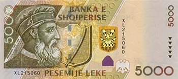 ALBANIA Banconote - 5000 leke 2013
