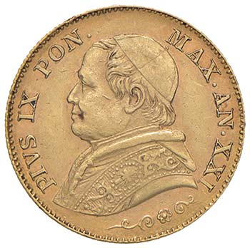 Pio IX (1846-1870) 20 Lire 1866 A. ... 