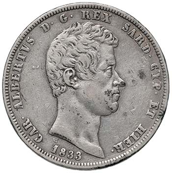 Carlo Alberto (1831-1849) 5 lire ... 