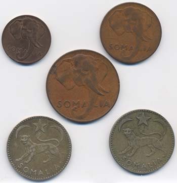 AFIS lotto di 5 monete circolate
