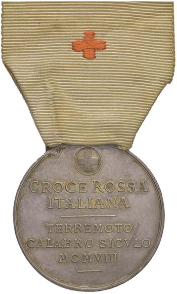 Medaglia Croce Rossa Italiana 1908 ... 