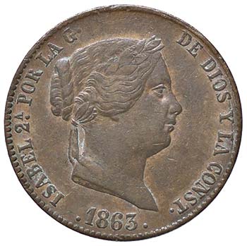 SPAGNA Isabella II (1833-1868) 25 ... 