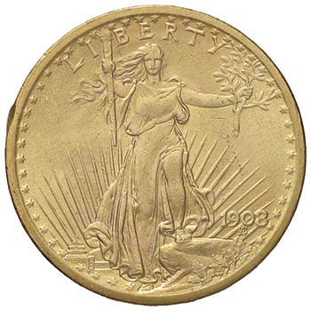 USA 20 Dollari 1908 - KM 131 AU (g ... 