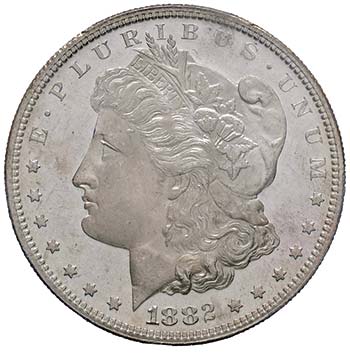 USA Dollaro 1882 S - AG In slab ... 