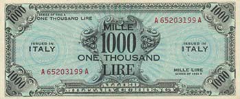 AM Lire - 1.000 Lire 1943-1945 ... 