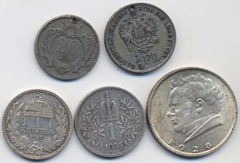 AUSTRIA Lotto di 5 monete