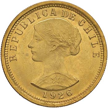 CILE 100 Pesos 1926 - Fr.54 AU (g ... 
