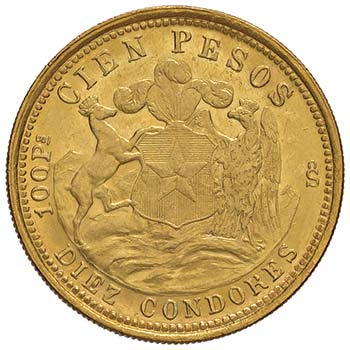 CILE 100 Pesos 1926 - Fr.54 AU (g ... 