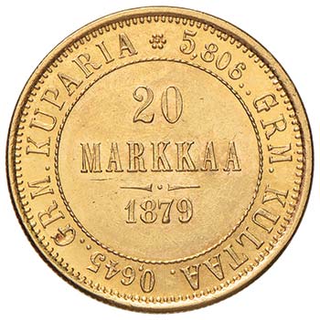 FINLANDIA 20 Markkaa 1879 - Fr. 1 ... 