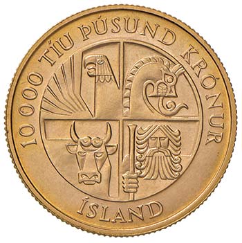 ISLANDA 10.000 Kronur 1974 - Fr. 2 ... 