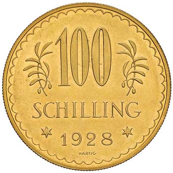 AUSTRIA 100 Schilling 1928 - KM ... 