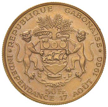 GABON 50 Francs 1960 - KM 3 AU (g ... 