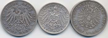 GERMANIA - Lotto di 2 monete da 5 ... 