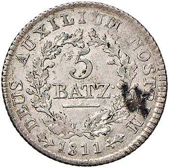 SVIZZERA Friburgo - 5 Batzen 1811 ... 