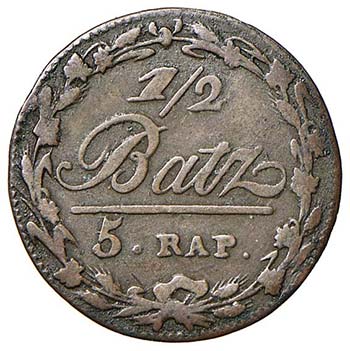 SVIZZERA Vaud - ½ Batzen 1804 - ... 