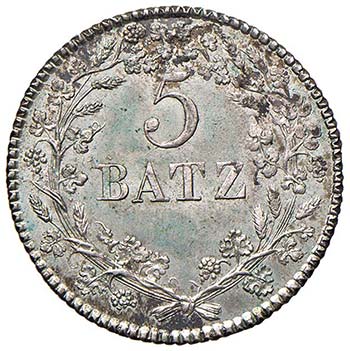 SVIZZERA Vaud - 5 Batzen 1814 - ... 