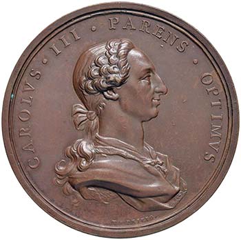 NAPOLI Medaglia 1765 - Carlo III - ... 