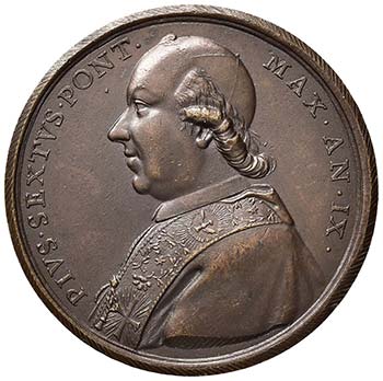 Pio VI (1774-1799) Medaglia 1783 ... 