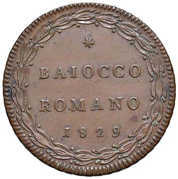Pio VIII (1829-1830) Baiocco 1829 ... 