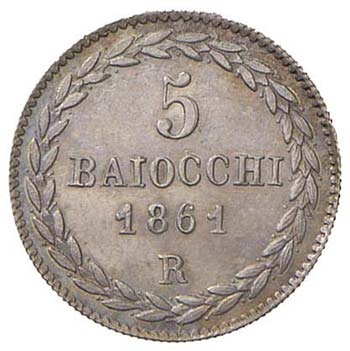 Pio IX (1846-1870) 5 Baiocchi 1861 ... 