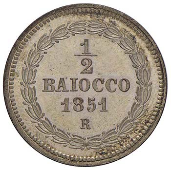 Pio IX (1846-1870) Mezzo Baiocco ... 