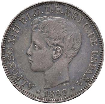 FILIPPINE Peso 1897 - KM 154 AG (g ... 