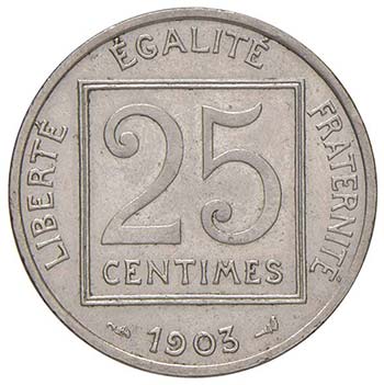FRANCIA 25 Centimes 1903 - Gad. ... 