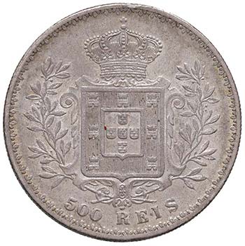 PORTUGAL Carlos I (1889-1908) 500 ... 