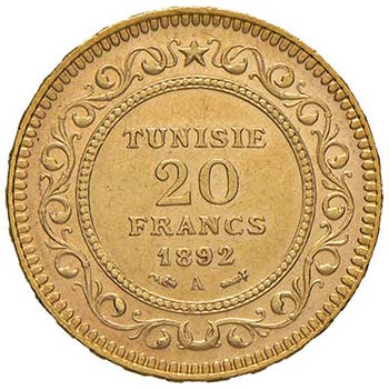 TUNISIA 20 Francs 1892 A - Fr. 12 ... 