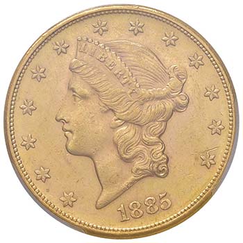 USA 20 Dollari 1885 S - KM 74.3 AU ... 