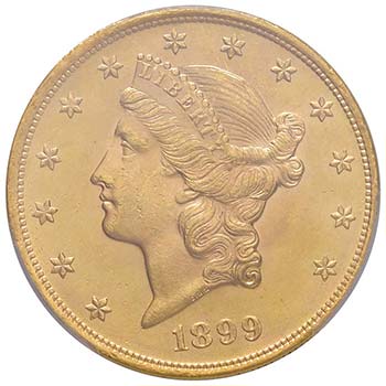 USA 20 Dollari 1889 - KM 74.3 AU ... 