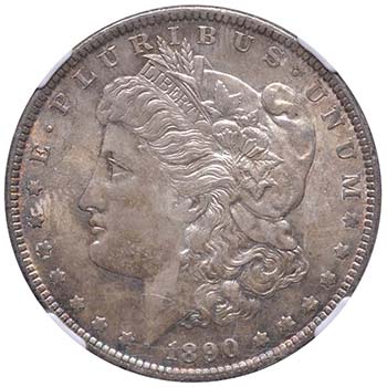 USA Dollar 1890 - AG In slab NGC ... 