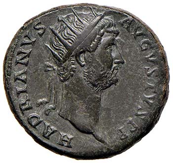 Adriano (117-138) Dupondio - Testa ... 