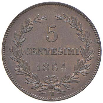 SAN MARINO 5 Centesimi 1864 - Gig. ... 