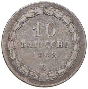 PIO IX (1846-1870) 10 Baiocchi ... 