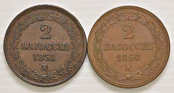 PIO IX (1846-1870) 2 Baiocchi 1850 ... 