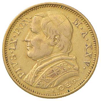 PIO IX (1846-1870) 20 Lire 1870 A. ... 
