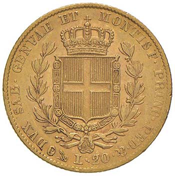 Carlo Alberto (1831-v) 20 Lire ... 