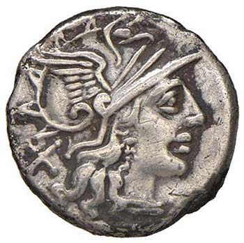 Decimius Flavus Denario (150 a.C.) ... 