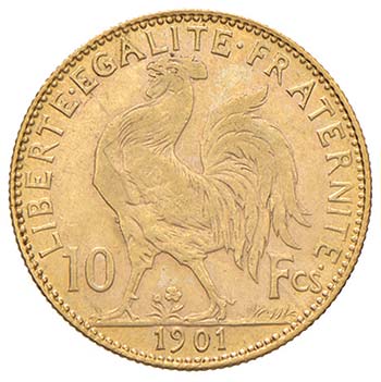 FRANCIA 10 Francs 1901 - Gad. ... 