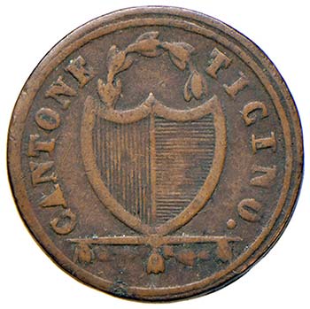 SVIZZERA Ticino 3 Soldi 1838 - KM ... 
